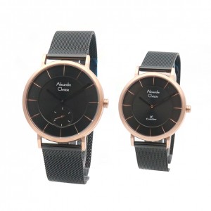 Alexandre Christie AC 8586 Rosegold Black Couple